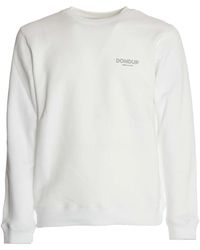 Dondup - Hoodies & Sweatvesten ,Wit ,Witte Crewneck Sweatshirt Ultiem Comfort Stijl - Lyst