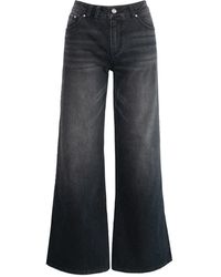 Hèst - Jeans ,Zwart ,Denim Wijde Pijp Zwarte Denim Jeans - Lyst