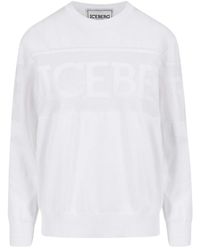Iceberg - Cotton sweater with logo - Lyst