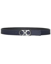 Ferragamo - Gancini Reversible Leren Riem - Lyst