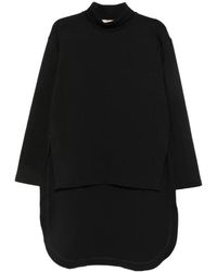 Plan C - Truien & Vesten ,Zwart ,Katoen Cotton Crewneck Sweater - Lyst