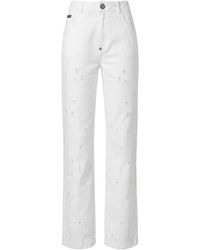 Philipp Plein - Jeans ,Wit ,Katoen Jeans Straight Cut - Lyst