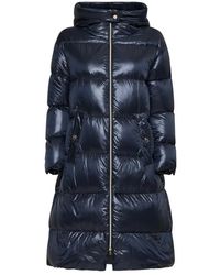 Herno - Parka Acolchada Azul Marino, Mujer, Talla - Lyst