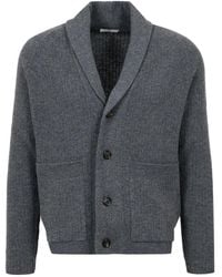 Paolo Pecora - Cardigan aus reiner wolle mit knopfverschluss - Lyst