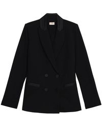 Oltre - Double-Breasted Blazer Met Bedekte Knopen - Lyst