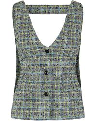 Stine Goya - Jassen ,Veelkleurig ,Polyester Geruite Mouwloze Vest - Lyst