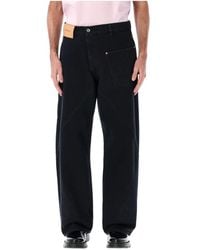 JW Anderson - Schwarze Gedrehte Weit Geschnittene Jeans - Lyst