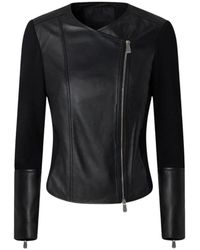 PINKO - Jassen ,Zwart ,Leer Girasole Jas - Lyst