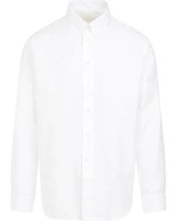 Givenchy - Wit Katoenen Overhemd Met 4G-Logo - Lyst