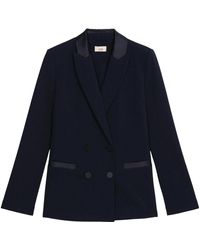 Oltre - Double-Breasted Blazer Met Bedekte Knopen - Lyst