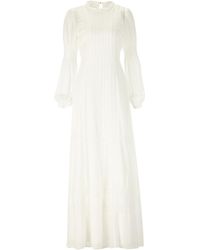 IVY & OAK Maxi Bridal Chiffon Dress - Wit