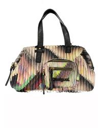 Desigual - Schwarze polyester-handtasche mit verstellbarem schulterriemen - Lyst