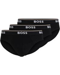 HUGO - Ondergoed ,Zwart ,Katoen Moderne Briefs 3 Pack - Lyst