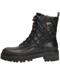 Guess - Badae2 Quilted Combat Boot - Lyst