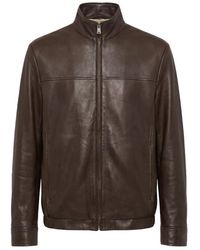 Canali - Leather Jackets - Lyst