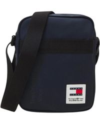 Tommy Hilfiger - Borsa a tracolla in ecopelle con logo a patch - Lyst