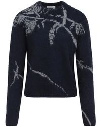 Dries Van Noten - Truien & Vesten ,Blauw ,Wol Mouche Sweater - Lyst
