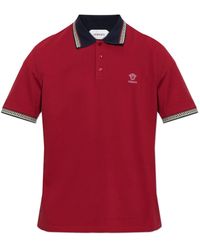 Versace - Geborduurd Logo Katoen Piqué Polo - Lyst