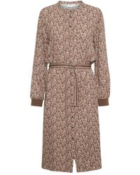Saint Tropez Bello Dress Blurred Floral - Bruin