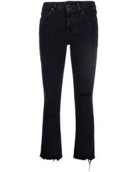 3x1 - Zwarte Ripped Cropped Denim Jeans - Lyst