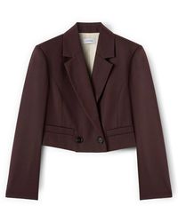 mötivi - Jassen ,Bruin ,Katoen Double-Breasted Spencer Jacket - Lyst