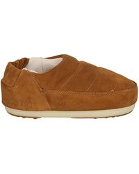 Moon Boot - Schoenen ,Bruin ,Leer Gewatteerde 60Mm Muiltjes - Lyst