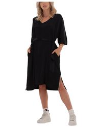 10Days - Kleedjes ,Zwart ,Kimono Tunic Jurk Zwart - Lyst
