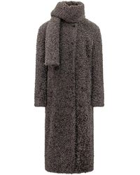 MSGM - Jassen ,Grijs ,Faux Fur & Shearling Jassen - Lyst