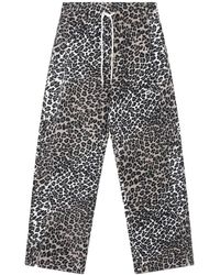 10Days - Broeken ,Grijs ,Polyester Soft Scuba Pants Leopard - Lyst