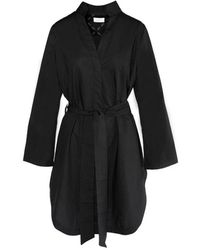 Hèst - Schwarzes Gewebtes Kleid Hemd Top - Lyst
