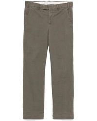 PT Torino - Broeken ,Grijs ,Katoen Tapered Broek - Lyst