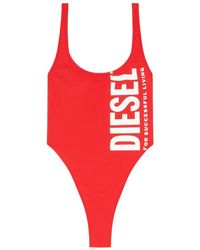 DIESEL - Badeanzug aus recycling-nylon mit maxi-logo - Lyst