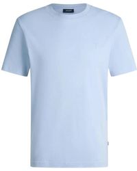 Joop! - Tops ,Blauw ,Katoen Katoenen T-Shirt Met Logo Borduurwerk - Lyst