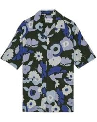 NN07 - Overhemden ,Veelkleurig ,Polyester Bloemenprint Viscose Polo Shirt - Lyst