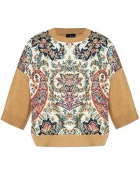 Etro - Trui Met Zijden Inzetstuk - Lyst