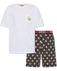 DIESEL - Nachtkleding ,Wit ,Tweed Set-Raul-D-Core Tweedelige Pyjama - Lyst