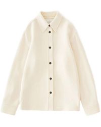 Studio Nicholson - Overhemden ,Wit ,Witte Button-Up Overhemd Lange Mouw - Lyst