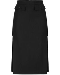 Elisabetta Franchi - Rokken ,Zwart ,Wol Cool Wool Rok - Lyst