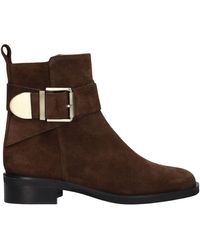 Lina Locchi - Braune Wildleder Stiefeletten - Lyst