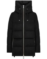 DUNO - Korte Zwarte Parka Jas - Lyst