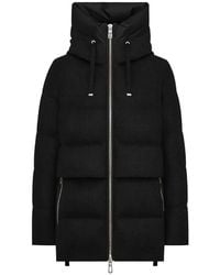 DUNO - Korte Zwarte Parka Jas - Lyst