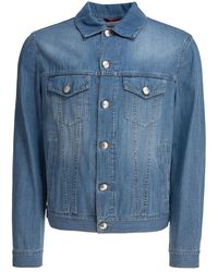 Brunello Cucinelli - Blaue Jacke Für Männer Stilvoll Ss25 - Lyst