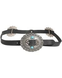 Roberto Cavalli - Lederen Riem Met Ovale Gesp En Versiering - Lyst