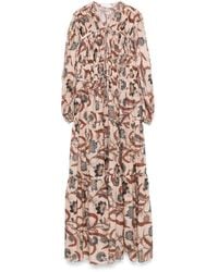Zimmermann - Maxi Jurk Met Zelf-Rouleau Strikken - Lyst