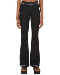 McQueen - Broeken ,Zwart ,Katoen Logo Patch Track Leggings - Lyst