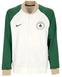 Nike - College-Sweatshirt Voor Nba City Edition Dri-Fit Showtime L/Jack Met Volledige Ritssluiting Boscel Sail/Gorge/Hennep/Gorge - Lyst