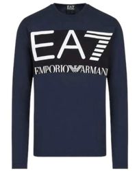 EA7 - Blauw Lang T-Shirt Van Ea7 - Lyst