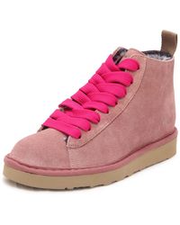 Pànchic - P001 Stiefelette Wildlederimitat Fellfutter - Lyst