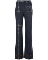 Moschino - Flared Jeans Hoge Taille Denim Elegant - Lyst