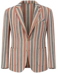 Bob - Jassen ,Veelkleurig ,Katoen Gestreepte Gebreide Blazer Jas - Lyst